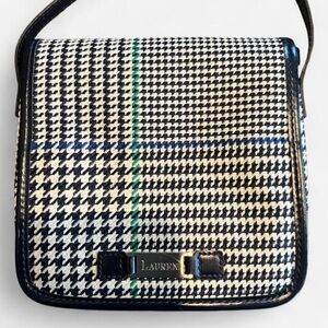 Lauren by Ralph Lauren purse Black and White Houndstooth Women's Bag